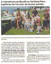 Bapt&ecirc;mes de l'air de jeunes autistes