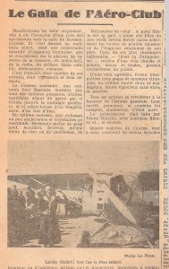 Gala Aéroclub 29 juin 1947, Louise CARLETTI baptise le "Père Hébert"